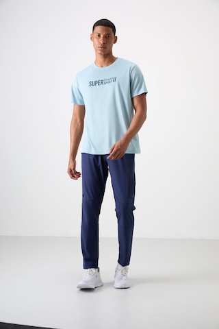 Tommy Life Açık Mavi Polyester Nefes Alan Dokulu İnce Esnek Standart Fit Erkek Performans T-shirt - 88385 Açik Mavi