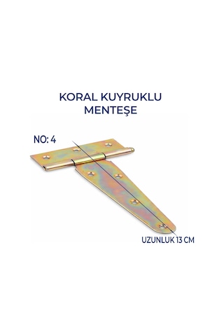 Kuyruklu Kapı Menteşesi No:4 13 Cm Dayanıklı Menteşe 4 Adet