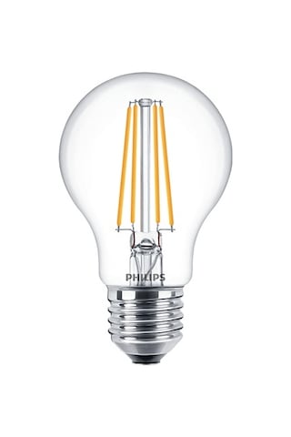 Philips LED Classic Şeffaf Filament Ampul 7W 806 Lumen 2700K Sarı Işık A60 E27 Duy (60W Eşleniği)