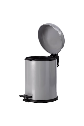 5 Lt Bon Kapak Çöp Kovası Gri