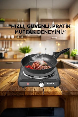 Torima TEH-01 Termostatlı Ayarlanabilir Tekli Elektrikli Ocak