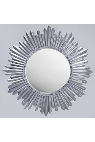 Armanda Yuvarlak Ayna Gümüş