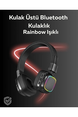 Ceylan Adam Rgb Işıklı Katlanabilir Bluetooth 5.3 Kulak Üstü Kulaklık