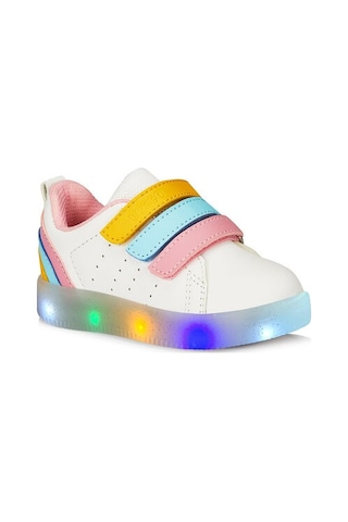 Vicco Sun Işıklı Kız Bebek Beyaz/Pembe Sneaker