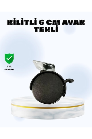 6 Cm Kilitli Tekerlek Ayak Tek Adet Renkli