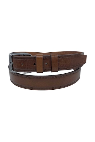 Süzer Deri Taba Hakiki Deri Dikişli 3.5 Cm.Lik Klasik Erkek Kemer - 311-28