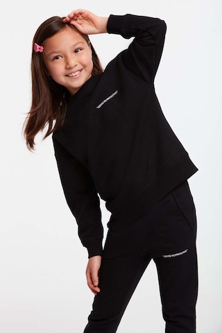 Jabor Kız Çocuk Nakışlı Bisiklet Yaka Comfort Siyah Eşofman Takımı
