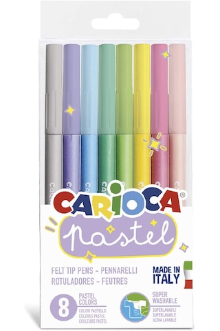 Carioca Pastel Süper Yıkanabilir 8 Li Keçeli Boya Kalemi 43032