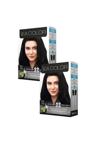 Sea Color 1.0 Siyah Saç Boyası 2 x 100 ML