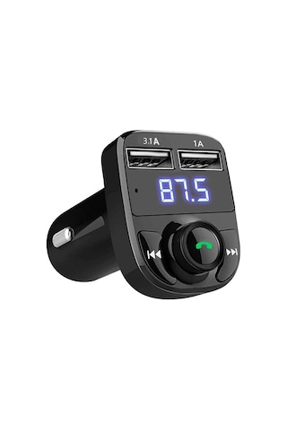 Transmitter Bt Usb Mp3 Micro Sd Kart Çakmaklık Müzik Çalar Araç Kiti X8 Siyah