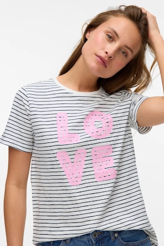 Vero Moda Kadın Vmsımone Kısa Kollu Pamuk T-shirt 10328170 Ekru Ekru