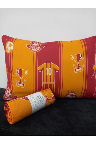 Üntaş Serenat Taraftar Tek Kişilik Lastikli Çarşaf + Yastik Kılıfı Sarı - Kırmızı