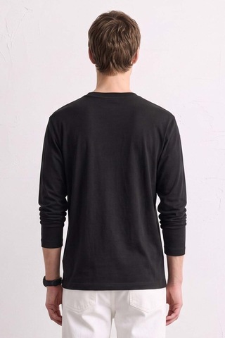 Barrels And Oıl Erkek Uzun Kollu Sweatshirt - Siyah Siyah