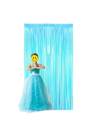 Parti Selesi Frozen Elsa Askılı Kostüm Mavi