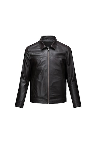 Hatemoğlu Kahverengi Regular Fit Bebe Yaka 100% Hakiki Deri Mont 1993142 Kahverengi