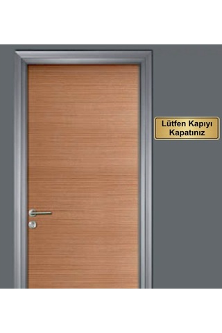 10X20 Cm Lütfen Kapıyı Kapatınız Yazılı Metal Yönlendirme L