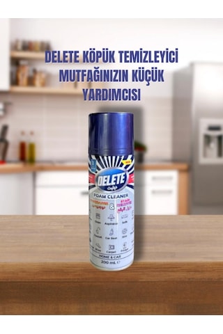 Delete Çok Amaçlı Yağ Kir Leke Çözücü Genel Temizleyici Köpük 200 Ml Tekli
