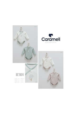 Caramell %100 Pamuk Hello Forest 2'li Bebek Body Crml.be1954 Yeşil