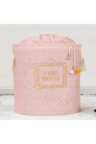 Bebek Yuvarlak Torbalı Oyuncak Ve Kirli Sepet Oda Aksesuar 46x31