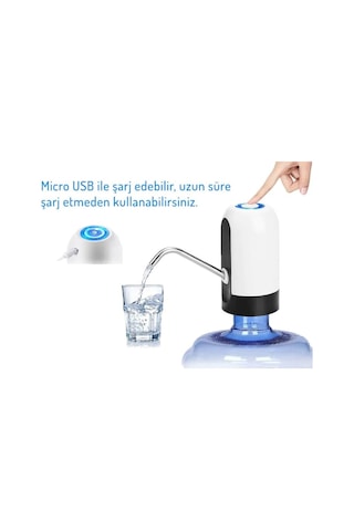 Usb İle Şarj Edilebilir Elektrikli Otomatik Damacana Su  Pompası