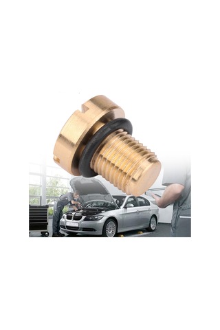 Reedark Bmw Radyatör Genişletme Tankı Su Boşaltma Vida + Gevşeklik Alevi 17111712788 - Cnc İşlenmiş Bakır, Kauçuk O-ringi İle