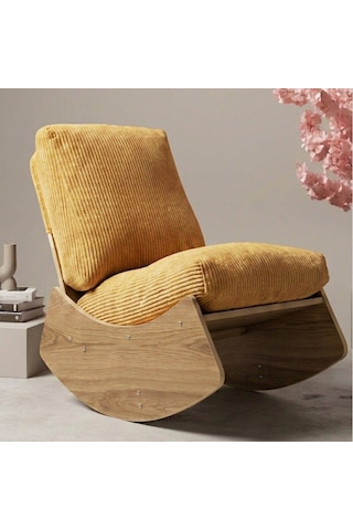 Comfort Sallanır Koltuk Tv Koltuğu Sallanan Berjer Sandalye Sarı