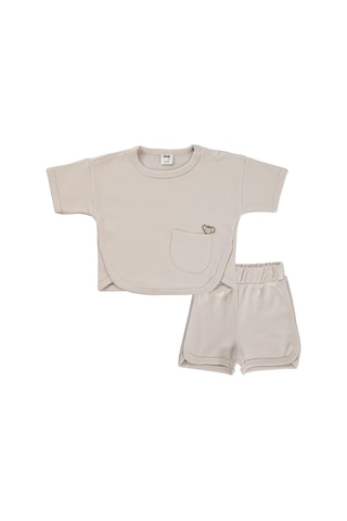 Civil Baby Cepli Basic 6-18 Ay Takım - Bej Taş Rengi