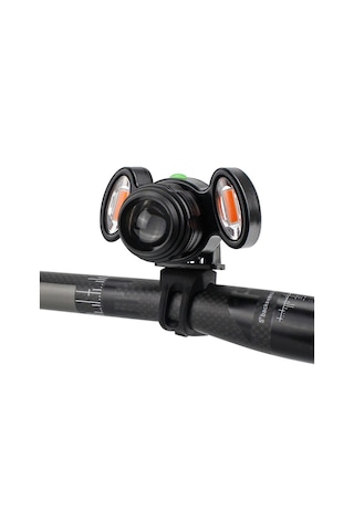 Ximistore9 Parlak T6 Led Bisiklet Farı, Şarj Edilebilir, 4 Modlu, Zoom Özellikli, Kask Ve Gidon İçin Uygun Siyah