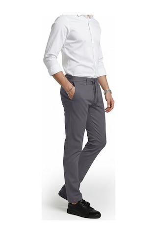 Deepsea Erkek Füme Likralı Gofre Kumaş Beli Lastikli İpli Slim Fit Günlük Pantolon 2600650 Füme