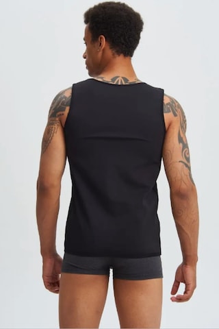 Fitform Giyim Sauna Etkili Termal Atlet - Özel Polymer Kumaş Terleten Sıkılaştırıcı Atlet Korse Siyah - Gri