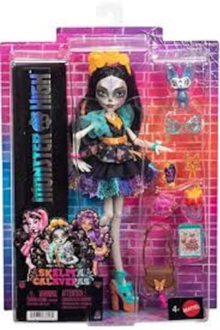 Monster High Ana Karakter Bebekler Hpd53 - Siyah Elbiseli Skelita Calaveras Jhk34 Çok Renkli