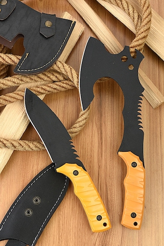 Senbang 2 Li Outdoor Balta Bıçak Set Kamp Baltası Şef Bıçağı Budama Baltası