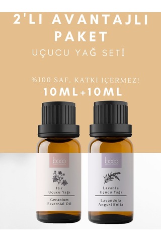 Boco Born In Cosmetics Itır + Lavanta Saf Aromaterapi Uçucu Yağı 2 x 10 ML