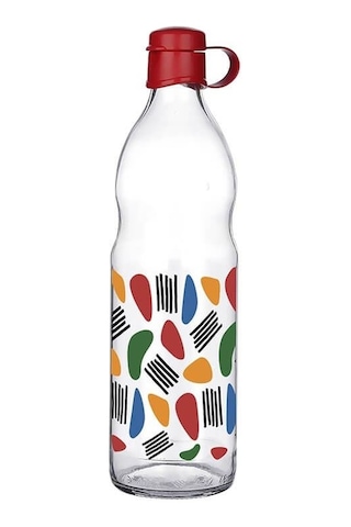 Frido Desenli Cam Suluk 1000 Ml Şeffaf