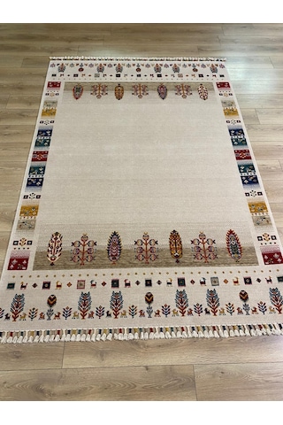 Çam Halı Sultani 809 Stone Yün Ve Bambu İle Özel Tezgahlarda Üretilen Otantik Desenli El Emeği Modern Uşak Halısı Multi