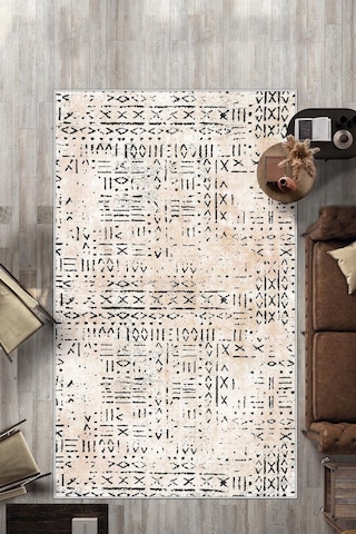 West Home Dijital Baskı Yıkanabilir Kaymaz Taban Mutfak Halısı Salon Halısı Ve Yolluk Wh 548 Beige