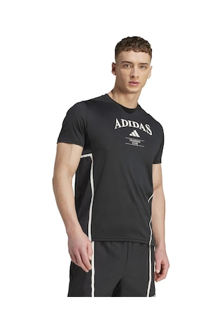 Adidas Designed For Training Heritage Erkek Siyah Bisiklet Yaka Tişört SIYAH