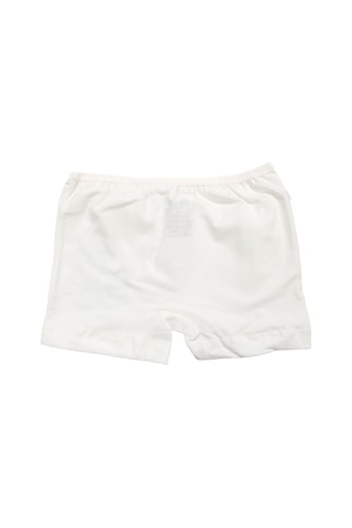 Bebegen Kız Çocuk Beyaz Kedi Baskılı Düz Boxer 4-5 Yaş Çok Renkli