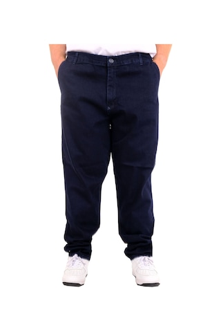 Mode Xl Büyük Beden Erkek Kot Pantolon Yan Cep Chıno 18880 Lacivert Lacivert