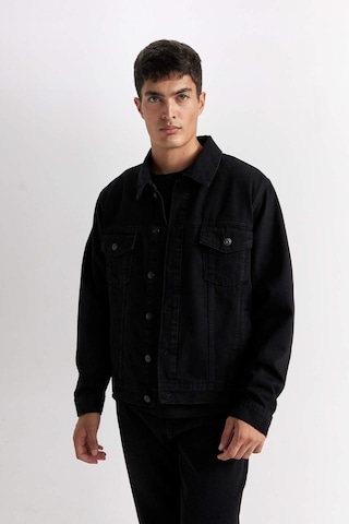 DeFacto Düğmeli Cepli Jean Ceket D2846AX24AUNM40 Siyah