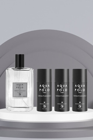Aqua Di Polo Set Fırsatı Gran Paradiso 100 Ml Aromatik, Fujer Parfüm Ve 3'lü Deodorant Stcc011017 Aromatik