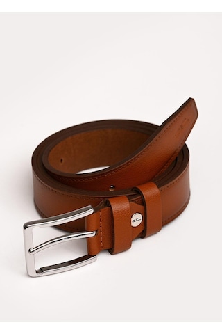 Erkek Hakiki Gerçek Klasik Deri Kemer Taba 112517 001