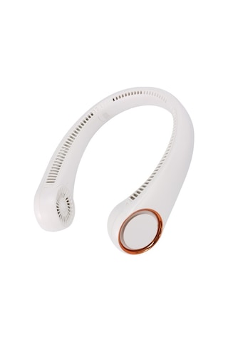 Taşınabilir Boyunlu Fan, 360 Kanatsız Küçük Fan 4000mah Pille Çalışan 9ıjcjc Beyaz