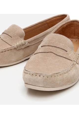 Hotiç Kadın Süet Deri Bej Günlük Loafer 01ayh306650a310 Bej