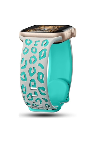 Watch 7 41mm Mkst Krd-140 Silikon Kordon Strap Kayış - Beyaz-siyah