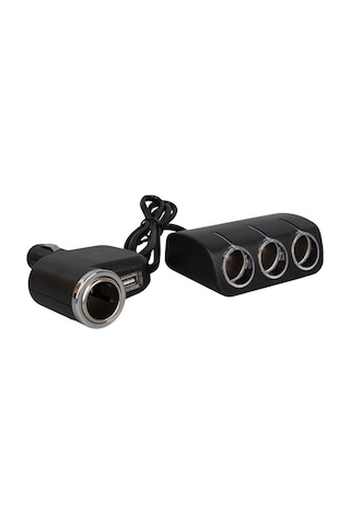 Olesson 1528 12-24v Tek Usb Girişli 120w 80cm Kablolu 3 Lü Araç Çakmak Çoklayıcı