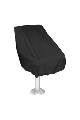 Lemestar Oxford Kumaş Deniz Botu Sandalye Koruyucu Örtü - Su Geçirmez, Uv Engellici, Toz Ve Rüzgar Koruma - Çekmeceli Tasarım - 56 61 64/30cm Siyah