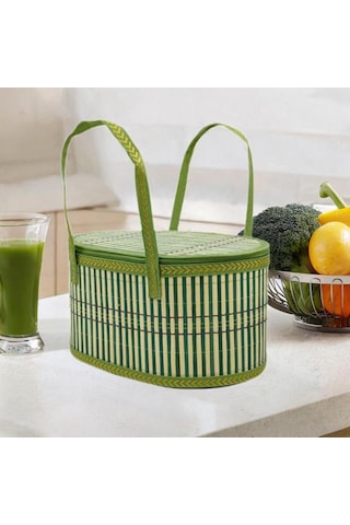 Suntek Ekmek Kek Aperatifler Bambu Dokuma Sepet