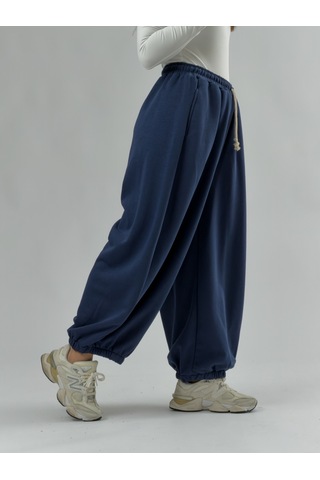 Cocopelli Lacivert Oversize Kadın Baggy Pantolon Coc3429
