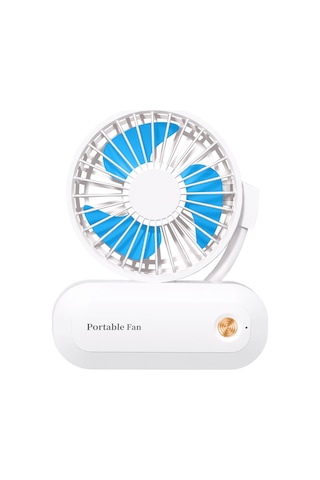 Kangvka F-158 Mavi Mini Kollük Fan - 35cm Askı Kablosu, Tek Tuş Kontrol, 3 Hız Seviyesi, 1200mah Li-pil, Elden Bağımsız Soğutma